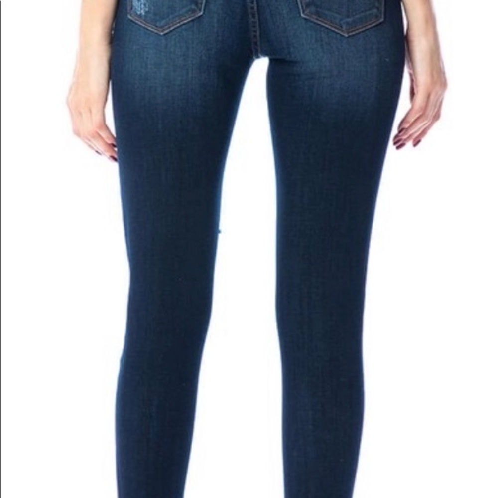 KanCan Leopard/Cheetah Patch Skinny Jeans - Picture 5 of 5